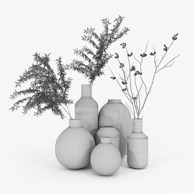Set vaz h & m with dried flowers — Descargar