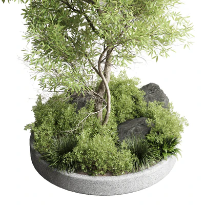 Collection outdoor indoor 85 pot plant & tree & bush — Ver 3