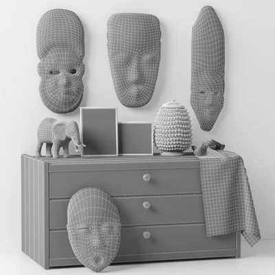 African masks - Decorative set 1 — Ver 2