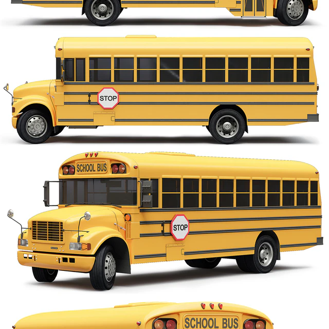 School Bus Blue Bird — Descargar