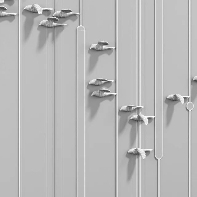 Decorative panel Birds Gold 9 — Descargar