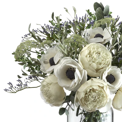 Bouquet with flowers and eucalyptus — Ver 3