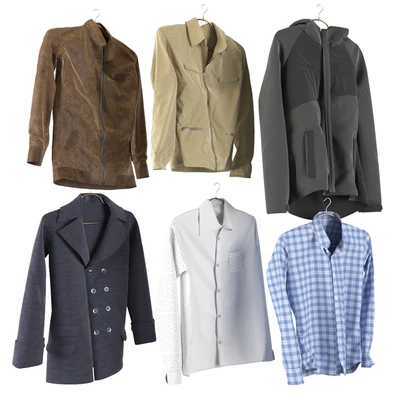 Men's clothing in the wardrobe — Ver 1