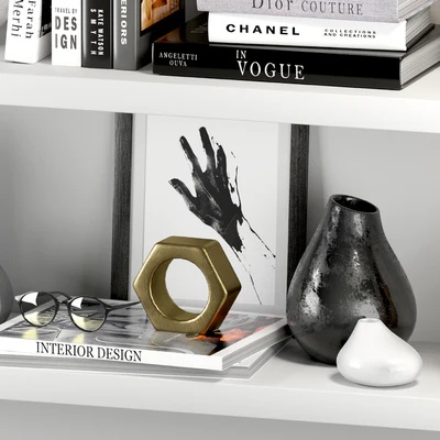 Decorative Set 017 With Classic Alarm Clock And Edison Lamp — Ver 2