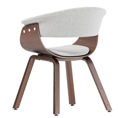 Walnut Wood Modern Dining Chair — Ver 2