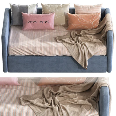 Children's sofa bed with decorative pillows 2 — Ver 2