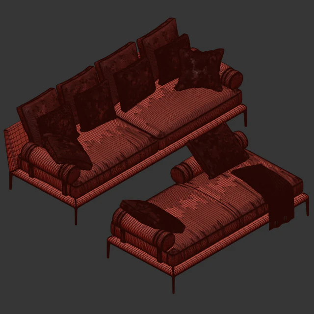 B & B italia Atoll sofa bench — Descargar