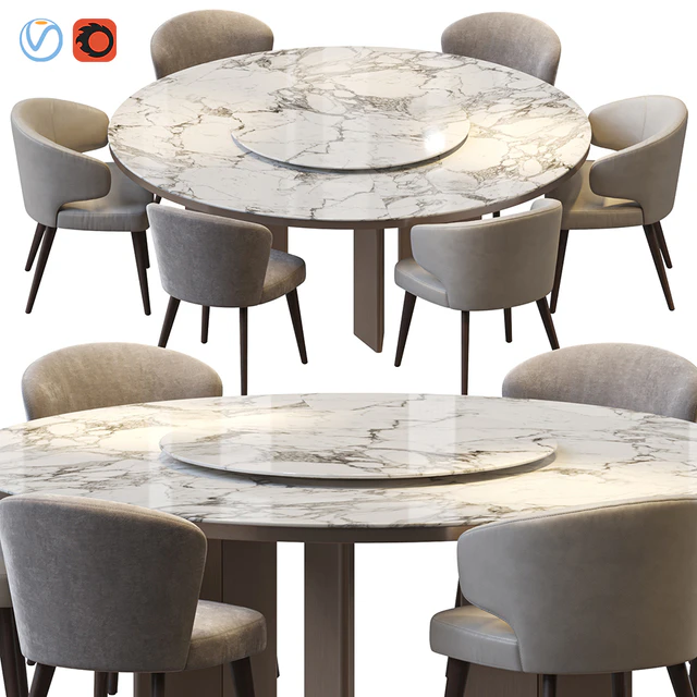 MORGAN MARBLE TABLE AND ASTON DINING CHAIR — Скачать