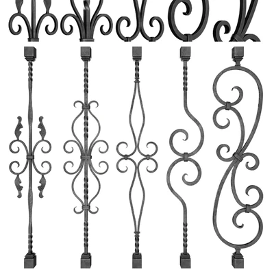 Wrought Iron Bundle No2 Railing — Ver 1