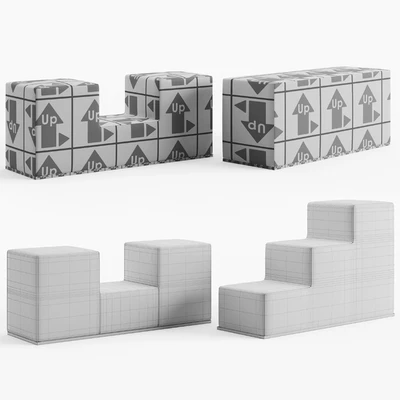 B&B Italia Gli Scacchi Pouf — Ver 2