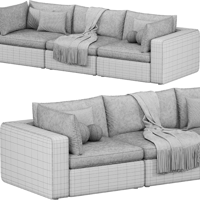 Harmony Modular 4 Piece Ottoman Sectional Sofa by westelm — Descargar