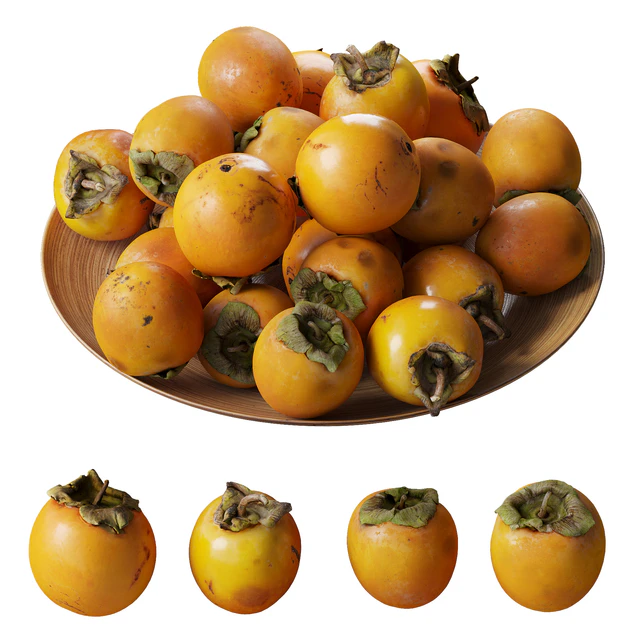 Persimmon kinglet on a platter — Descargar