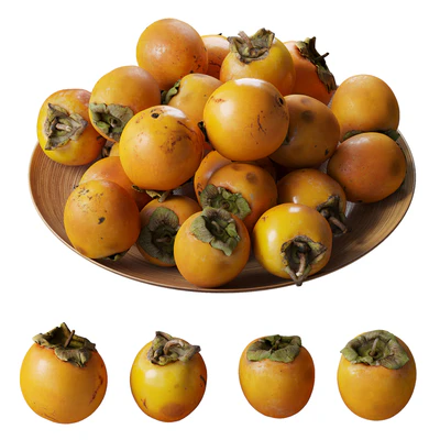 Persimmon kinglet on a platter — Ver 1
