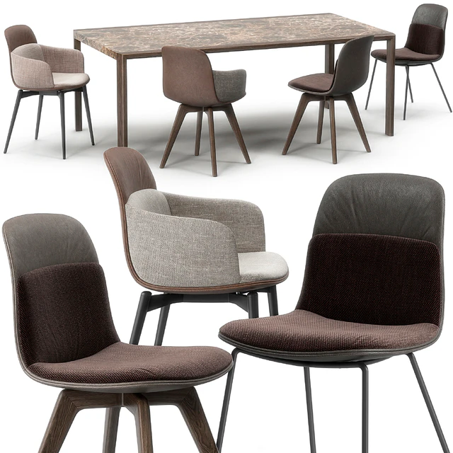 Molteni Barbican chairs set — Скачать