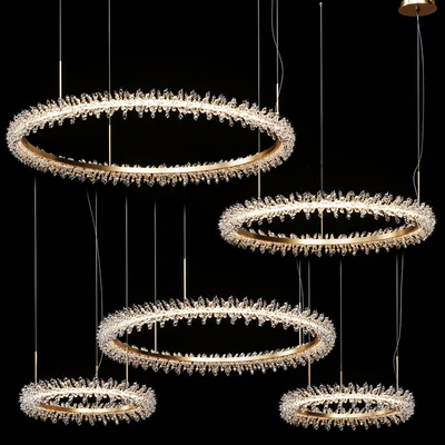 Collection Crystal ring luxury LED chandelier THERA SML XL — Ver 1