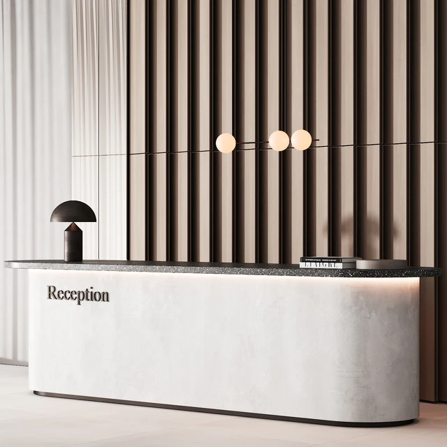 181 office furniture 01 reception desk 01 — Скачать