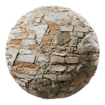 worn plaster on brick wall texture — download