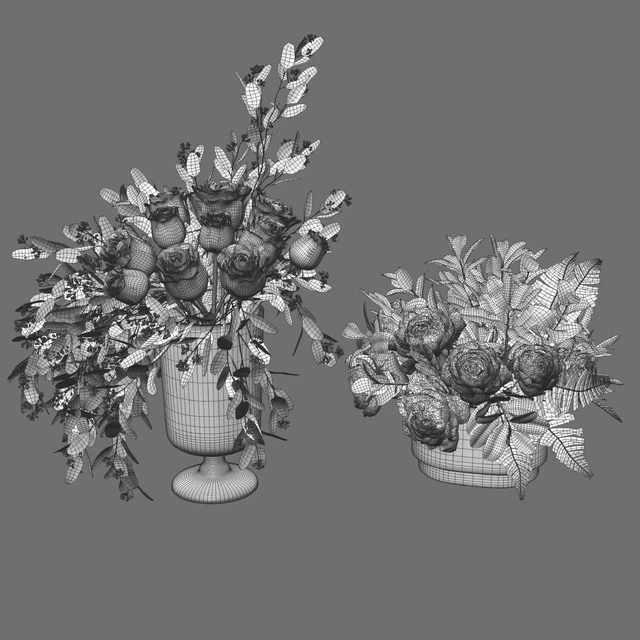 Flower Set 054 Rose seeded eucalyptus — Descargar