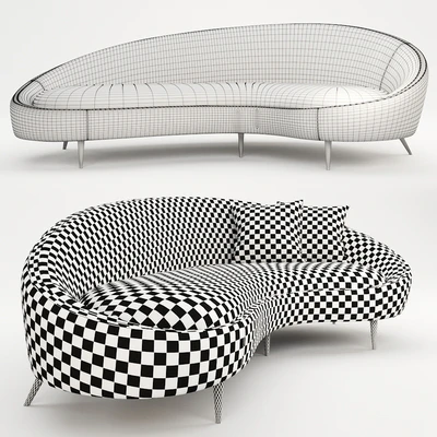 Jonathan Adler ether curved sofa — Ver 2