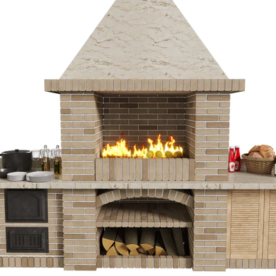 Brick  barbecue — Вид 2