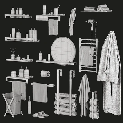 Bathroom and toilet accessories set — Ver 2