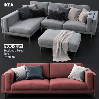 Sofas and ottoman IKEA NOCKEBY — Ver 1