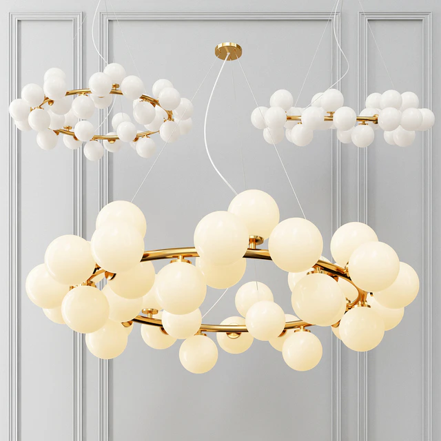 Milk Bubble Round chandelier — Скачать