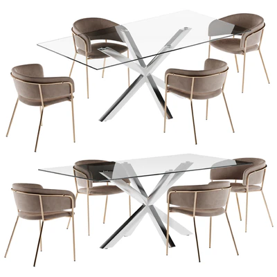 La forma table Arya & Konnie chair dining set 2 — View 1