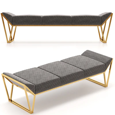 Luxxu Prisma Ottoman Luxury Bench — Ver 1