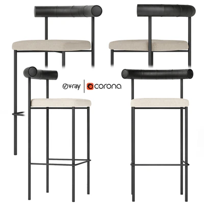 Kashmir Barstool Simon James Resident — View 1