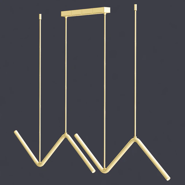 LED Ceiling Light in Gold & Black — Descargar