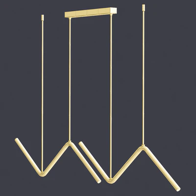 LED Ceiling Light in Gold & Black — Ver 2