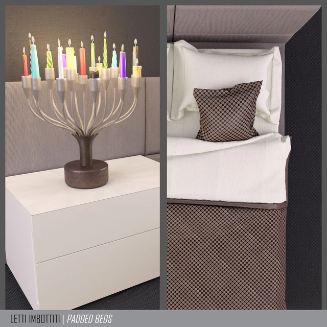 Bed Teenager Dallagnese Square and Sommier — Descargar