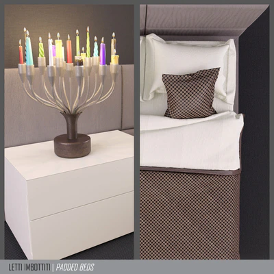Bed Teenager Dallagnese Square and Sommier — Ver 2