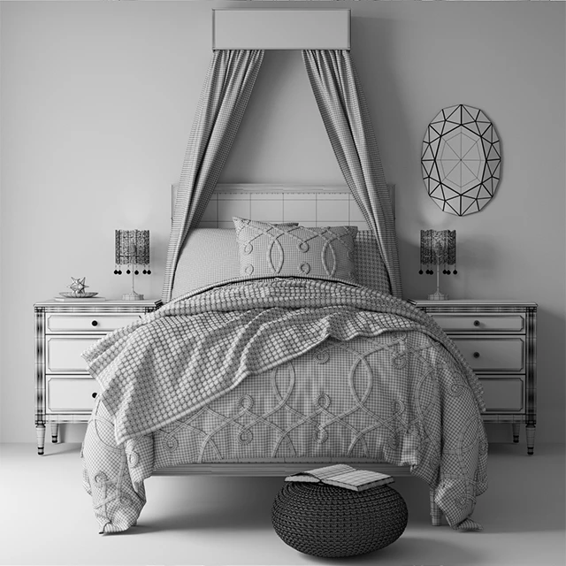 Bed MARCELLE UPHOLSTERED BED from Restoration Hardware Baby & Child — Descargar