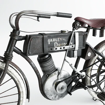 Motorbike Harley-Davidson in 1906 — Ver 2