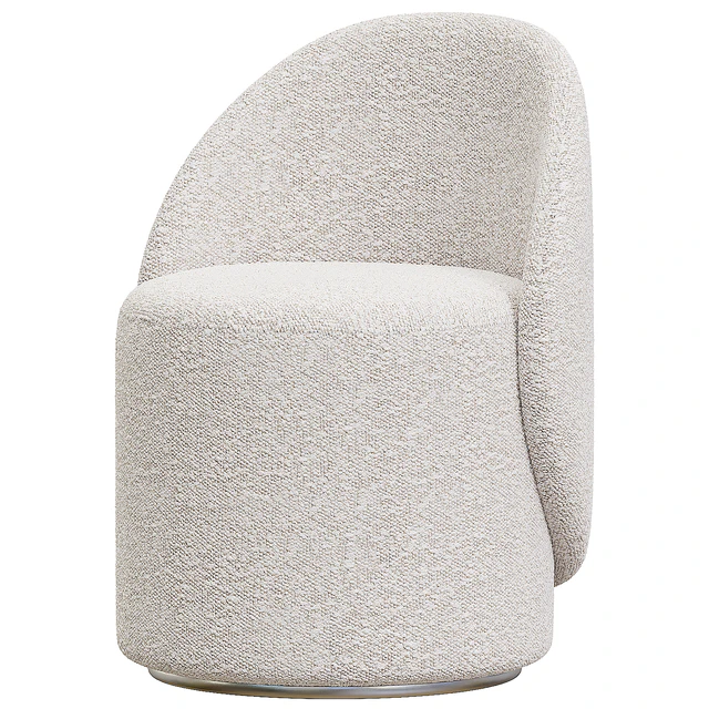 Nordic Boucle Round Vanity Stool — Скачать