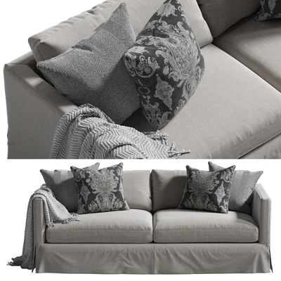Marina Slipcover Sofa Gray — Ver 2