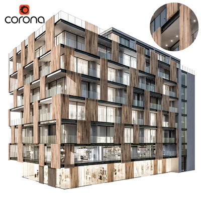 Modern residential building 04 — Ver 1