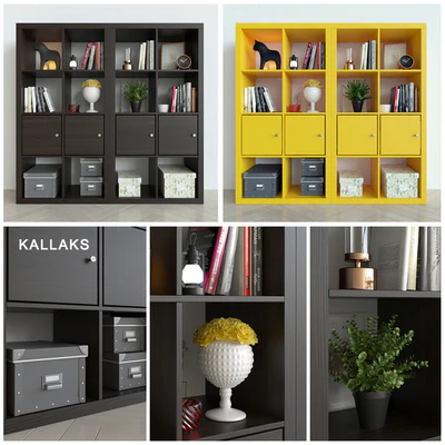 Стеллаж Ikea Каллакс/Kallaks с декором — Вид 1