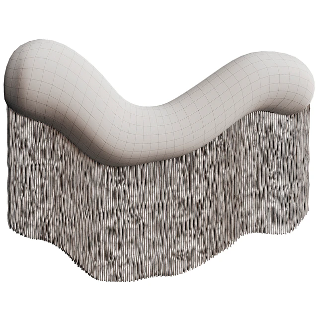 Petite Bouble with Natural Fringes Textile Wall Art — Descargar
