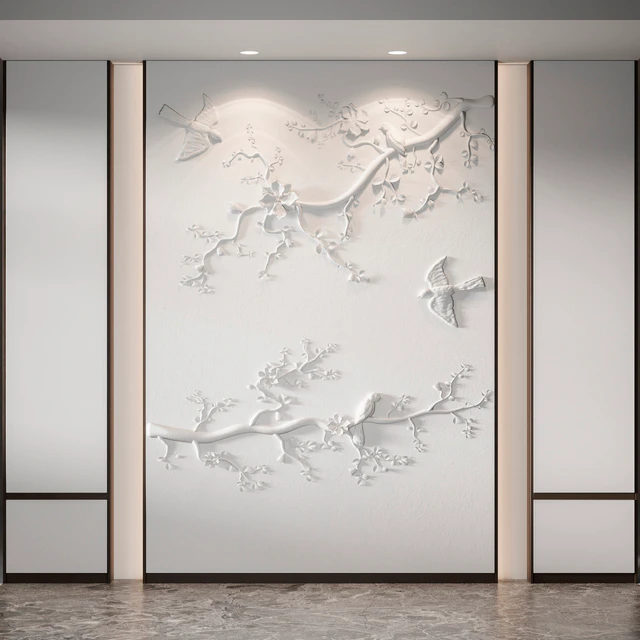 Bas-relief Branches Birds — Descargar
