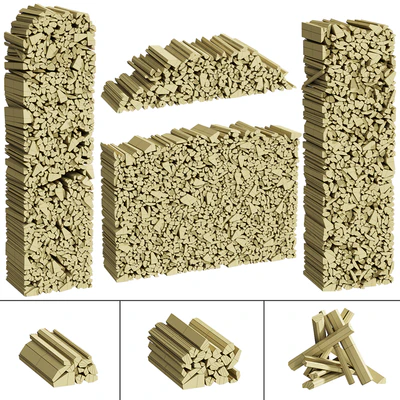 038 Firewood Logs 01 Packed Stacks 00 — Вид 2