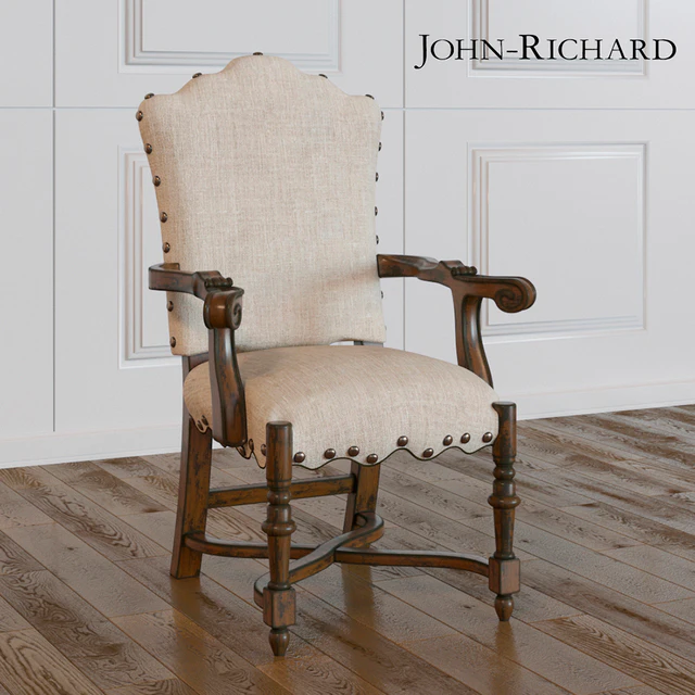 French Linen Dining Armchair — Скачать