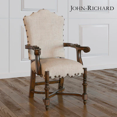 French Linen Dining Armchair — Вид 1