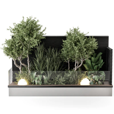 Backyard and Landscape Set Bush and Tree - Set 1139 — Ver 4