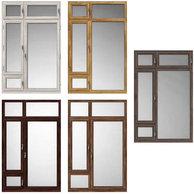 Распашные витражные деревянные окна / Swing stained-glass wooden windows — Скачать