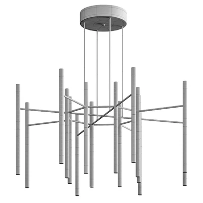 Metal Tubular Chandelier — Ver 3