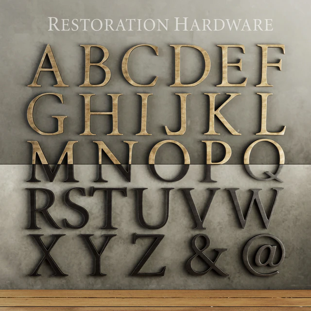RH / CAST METAL LETTER OBJECTS — Descargar