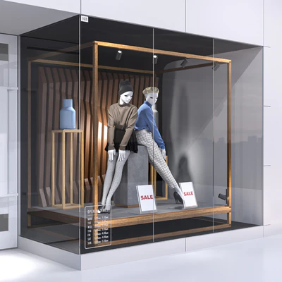 Shop front with female mannequin 001 — Вид 2